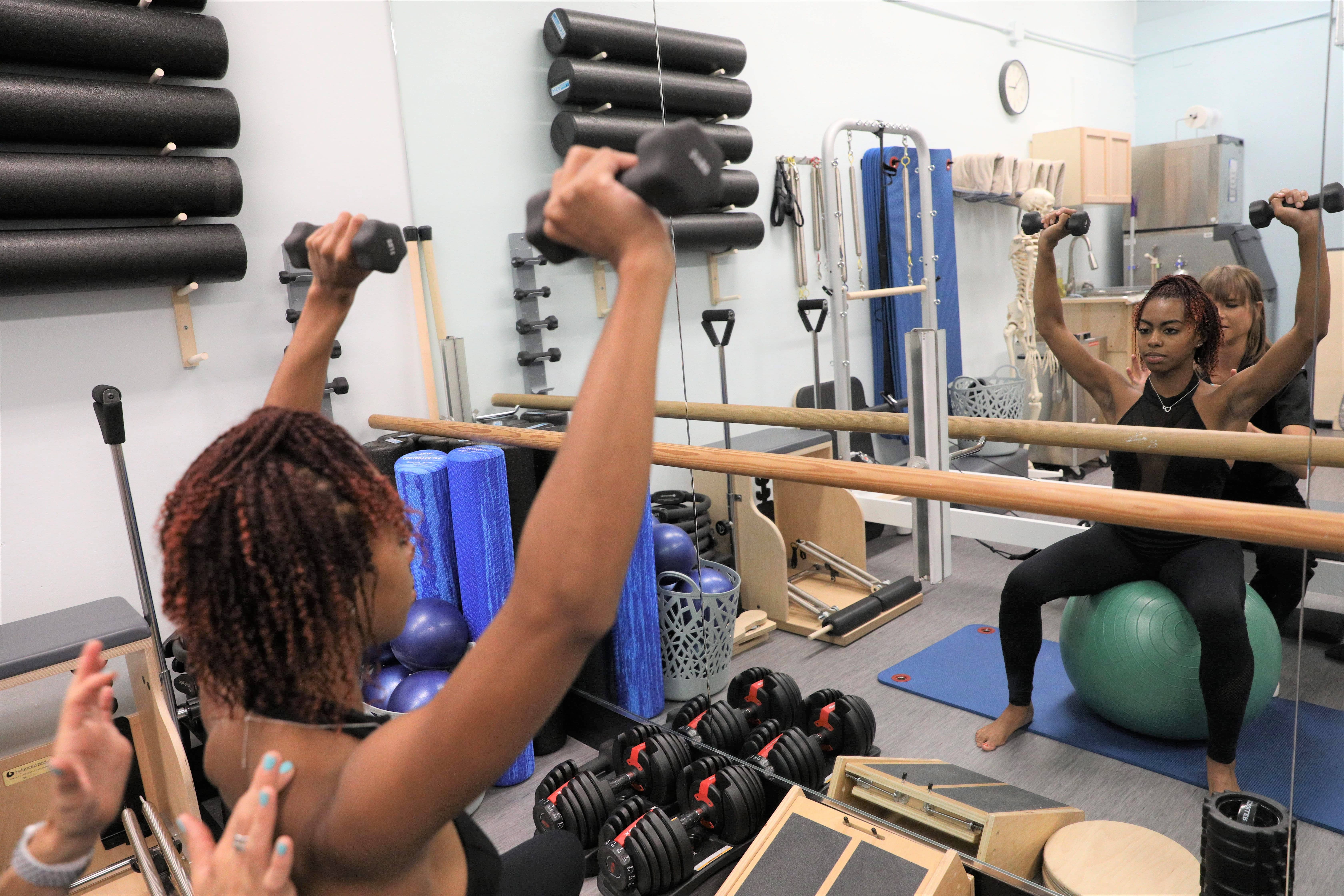 Two Athletes working out